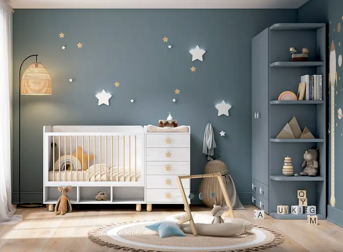 habitacion de bebe evolutiva con cuna