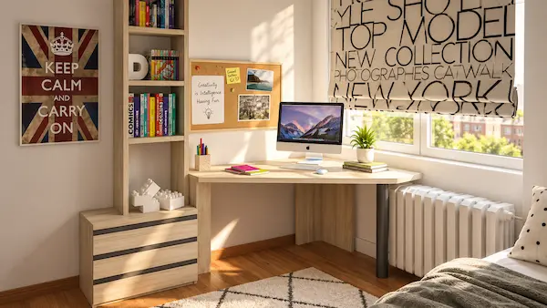 mesa estudio radiador columna